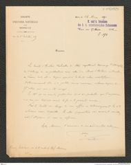 k.k. naturhistorisches Hofmuseum, Intendanzakten 1885-1896 (Hauer), Aktenzahl Z.198/1890, Seite 1